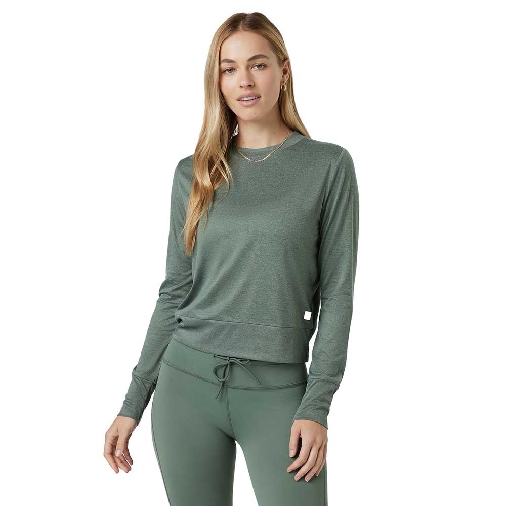 Vuori Women's Daydream Crew Neck Color: Marsh Heather - Picture 2 of 8